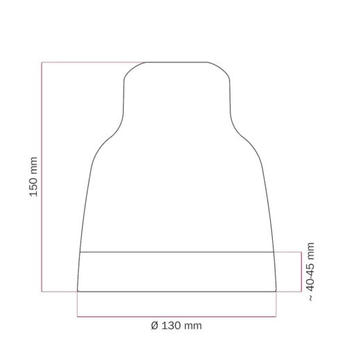 Dvojfarebné keramické tienidlo v tvare vázy, terakotová - Image 4
