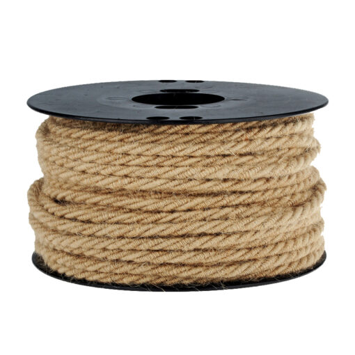 Kábel trojžilový v podobe retro lana, juta, 3 x 0.75mm, 1 meter