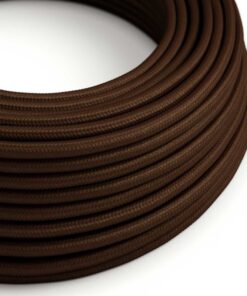 Kábel trojžilový v podobe textilnej šnúry v tmavo hnedej farbe, umelý hodváb, 3 x 0.75mm, 1 meter
