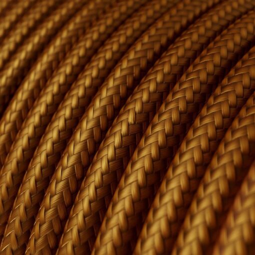Kábel trojžilový v podobe textilnej šnúry vo Whiskey farbe, umelý hodváb, 3 x 0.75mm, 1 meter - Image 2