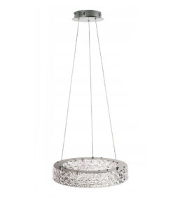 LED luster do obývačky 40cm, chrómová farba