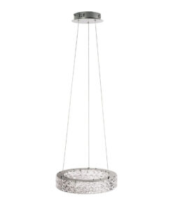 LED luster do obývačky 28cm, chrómová farba